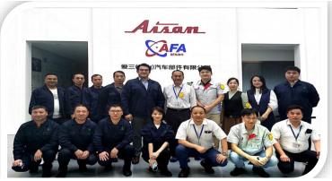 The delegation of XINSEN visited Aisan (AFA) to engage in advanced study in TPS 
